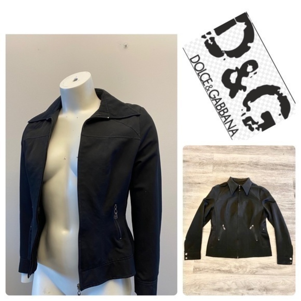 D&G authentic women’s designer jacket. Size large (fits size 6) See size chart.